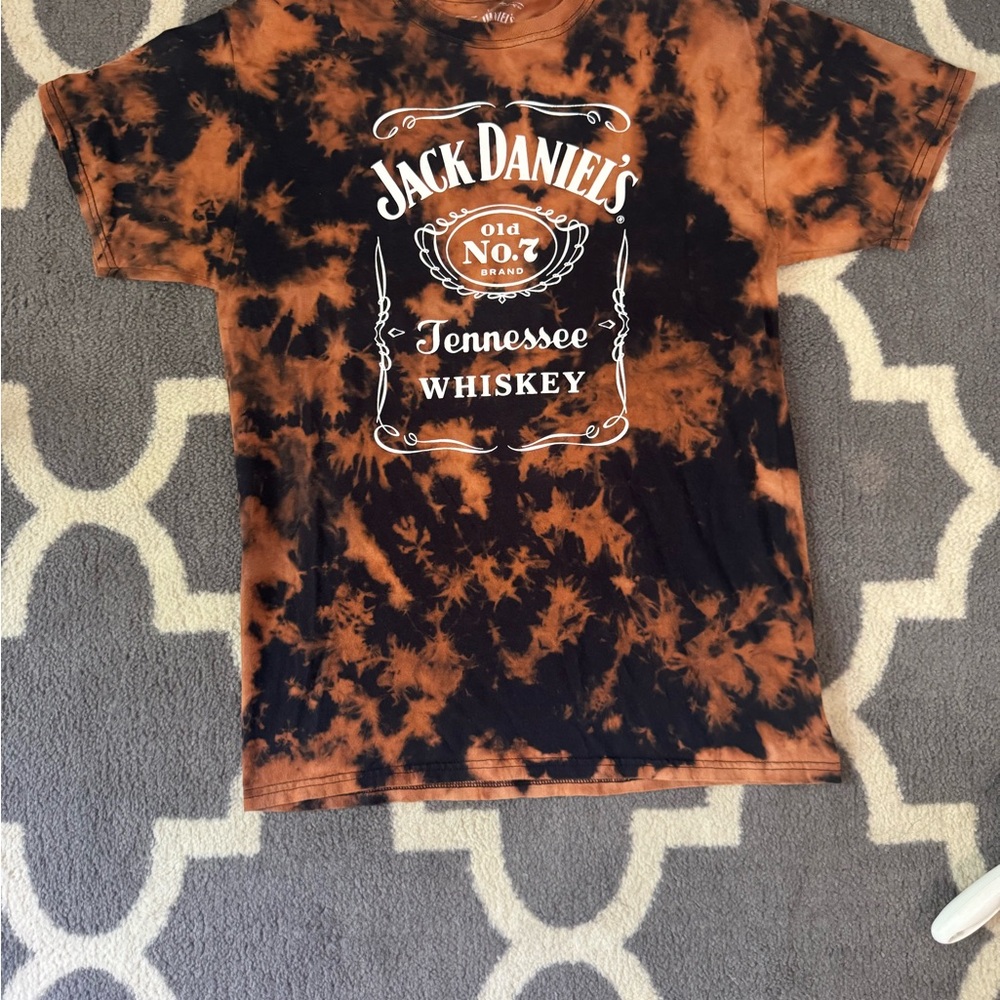Jack Daniel's Vintage Look Tee in Black and Brown